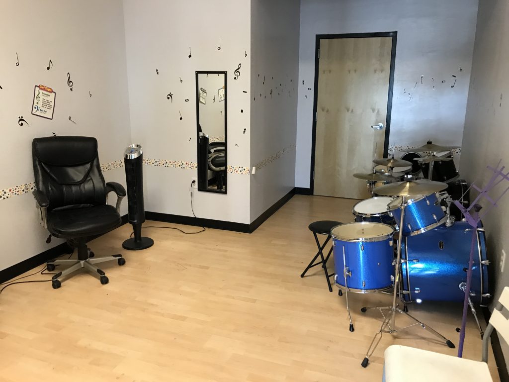dance studio 111 music room with drumset